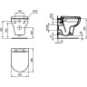 Безободковый подвесной унитаз с сидением и крышкой IDEAL STANDARD EXACTO RIMLESS R002601